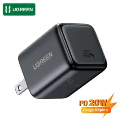 UGREEN - Cargador UGREEN Type C GAN Carga Rapida 20W USB-C con Carga Rápida PD para Celular Iphone