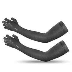 Rockbros - Mangas Deportivas ROCKBROS S205 Gris Ciclismo Protección UV