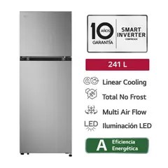 LG - Refrigeradora LG 241L No Frost VT24BPY Plateado