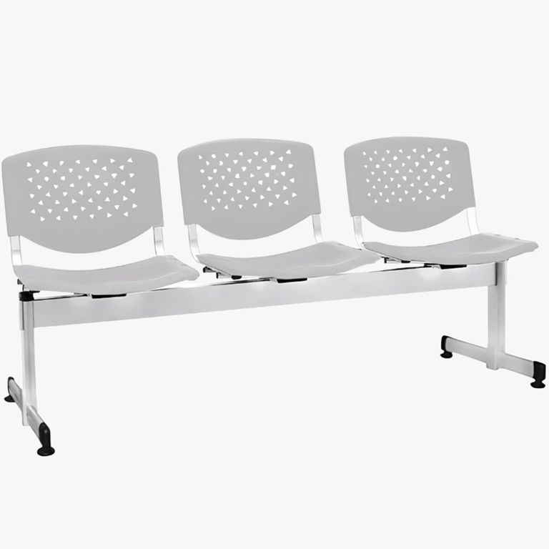 Banqueta De 3 Cuerpos Polipropileno Coea Isabela Gris