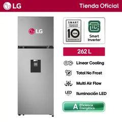 LG - Refrigeradora Top Freezer 262L LinearCooling con Multi-Air Flow - VT26WPY
