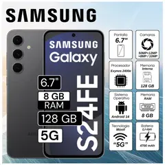 SAMSUNG - Celular Galaxy S24 FE 6.7" Pulg. 8GB RAM 128GB Android 14 - Grafito