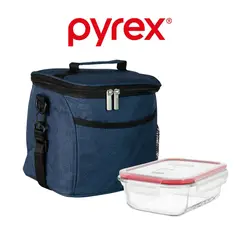 PYREX - Lonchera Ejecutivo Azul Termica Taper 650ml