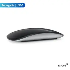 GENERICO - Mouse inalámbrico para MacBook iPad Estilo Magic Mouse USB-C Negro