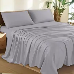 CASATEX - Juego de Sábanas Lisas Queen 100% Algodón 300 Hilos