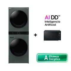 LG - COMBO WashTower WK22GGS6 22Kg lavado y 16Kg de secado + Microondas MS2032GAS NeoChef™ 20L