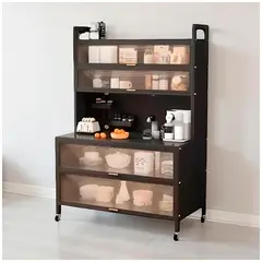 GENERICO - Estante de Cocina de 6 Pisos 180cm Negro