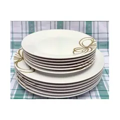 BELIA - - Set de vajillas de 12 piezas de porcelana