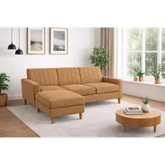 ARTSOFA - Sofá Seccional Luma Camel antifluido + obsequio