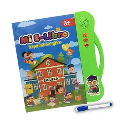 GENERICO - Libro Didáctico Bilingüe con Sonido y Pizarra Mágica para Aprender Inglés