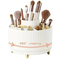 GENERICO - Organizador giratorio para brochas de maquillaje 5 compartimientos