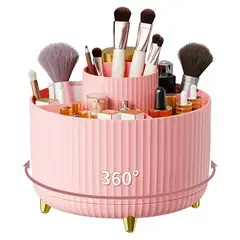 GENERICO - Organizador giratorio para brochas de maquillaje 5 compartimientos