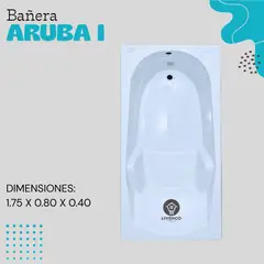 GENERICO - Tina de Baño Modelo Aruba I 1.75 x 0.80 x 0.40cm