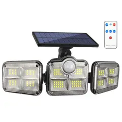 GENERICO - Lampara Reflector para Exteriores Panel Solar Sensor de Movimiento