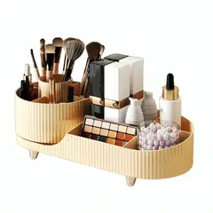 GENERICO - Organizador giratorio para brochas de maquillaje 9 divisiones