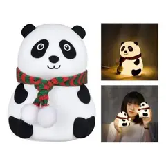 GENERICO - Lámpara Oso Panda Silicona Táctil Inalámbrica Kawaii