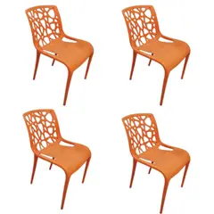 GENERICO - PACK Silla de Comedor Ginebra naranja