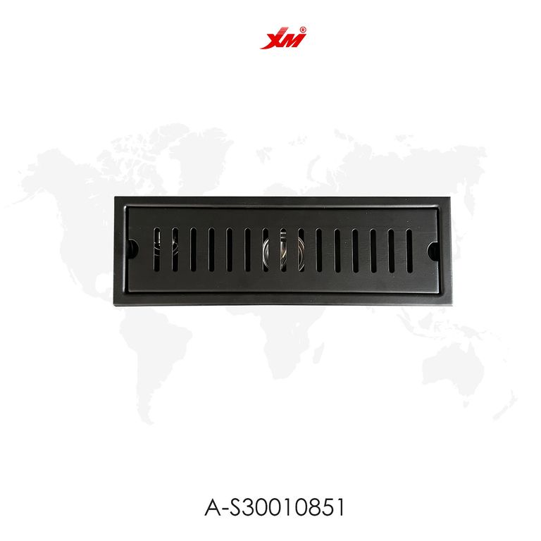 Sumidero 10 x 30 Negro Mate Acero inoxidable 304