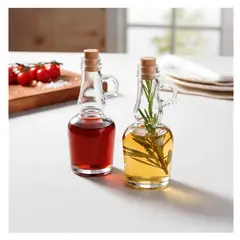 GENERICO - SET DE GARRAFITAS CON TAPA DE CORCHO 250 ML