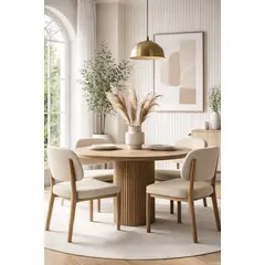 STIL NOVO - JUEGO DE COMEDOR 4 SILLAS NICOLAS BEIGE