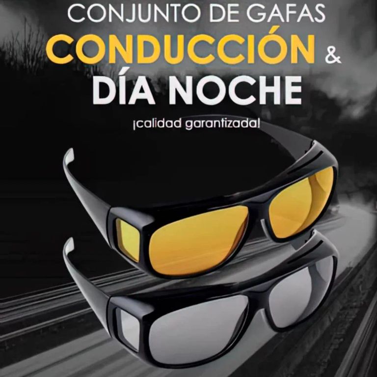LENTES DE MANEJO 2X1 PARA DIA Y NOCHE CAJA x 2 UND COLOR NEGRO / AMARILLO