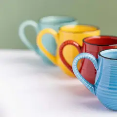LA CAFETIERE - Set de 4 tazas espresso cerámica brillante x 100 ml Mysa La Cafetiere