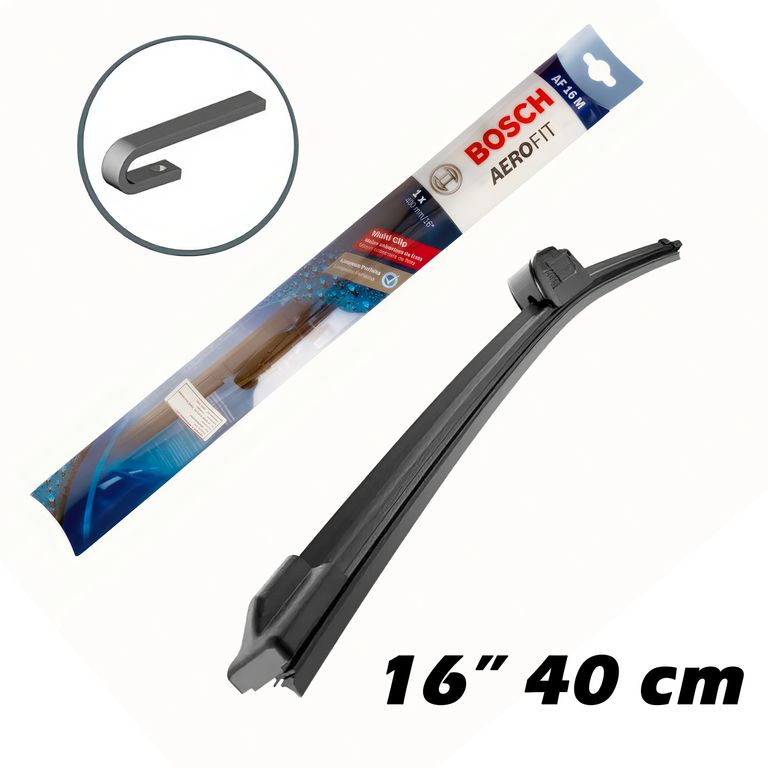 Limpiaparabrisas Bosch 16 400mm Aerofit Curvo Aerodinámico de Grafito