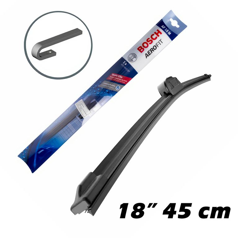 Limpiaparabrisas Bosch 18 450mm Aerofit Curvo Aerodinámico de Grafito