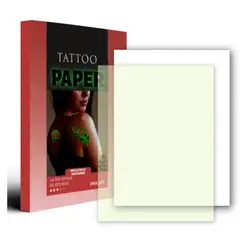 CUSTOM LABELS - Papel Imprimible Glow A4 para Tatuajes Temporales x 03 Pack - Compatible con Impresoras Inkjet