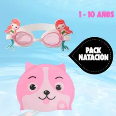 ROHS - Pack Gorro  + Lentes de Natación Con Diseño Para Niñas