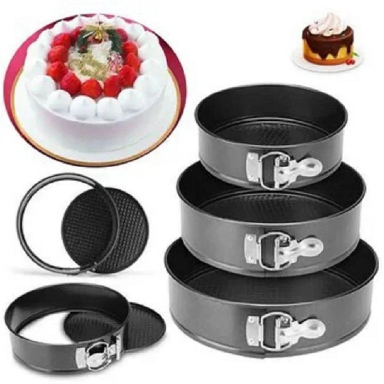 Set de Moldes Desmontables para Torta Antiadherentes 3 Piezas