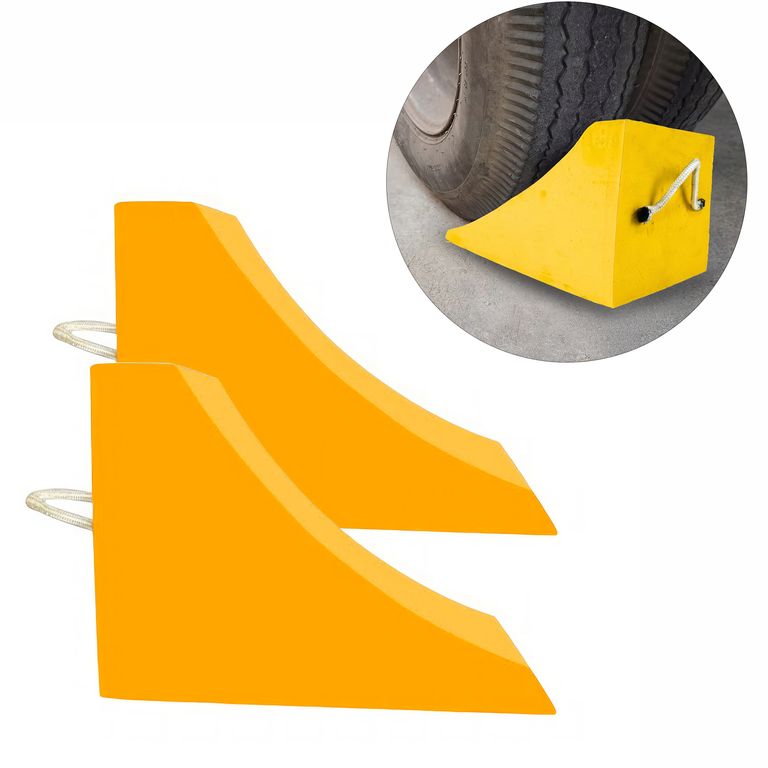 Taco de Seguridad Madera Nacional 20x16x16cm Curvo Chico