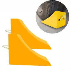 GENERICO - Taco de Seguridad Madera Nacional 20x16x16cm Curvo Chico