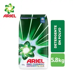 ARIEL - Detergente en polvo 5.8 kilos Pro Cuidado ARIEL