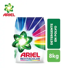 ARIEL - Detergente en polvo 8 kilos Revitacolor