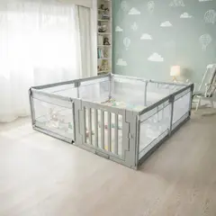 GENERICO - CORRALITO INFANTIL CON PUERTA DE PLASTICO Y SEGURO EXTERNO 150 x 180CM