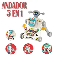 BIBI - Andador caminador para bebe 5 en 1 plomo