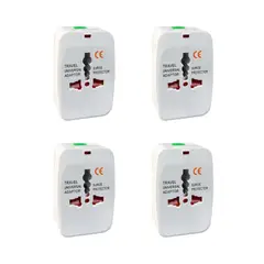 GENERICO - Adaptador De Enchufe Universal Viajero Adapter 125v-220v Pack x 4