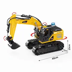 GENERICO - EXCAVADORA CON ORUGAS A CONTROL REMOTO CON LUCES LED RGB