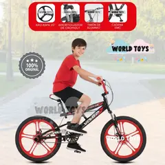 Velox - Bicicleta Acrobática BMX Aro 20 «ELICE FREESTYLE» Black Red
