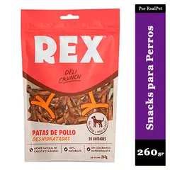 GENERICO - Patas de Pollo Deshidratadas Perro Rex Deli Crunch 260 g