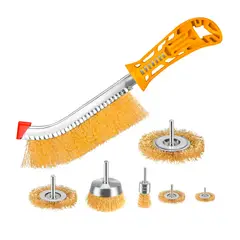 INGCO TOOLS - Set 7 Cepillos Alambre Con Copa Ruedas De Alambre Ingco