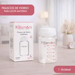 KILLAMOM - BOTELLAS DE VIDRIO  PARA ALMACENAR LECHE MATERNA / UNIDAD