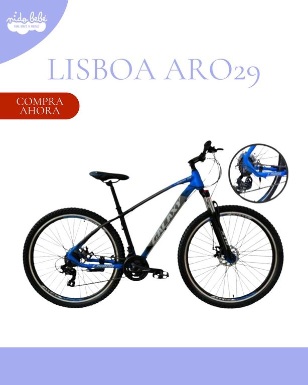 Bicicleta Montañera "LISBOA" aro 29 Galaxy - COLOR AZUL