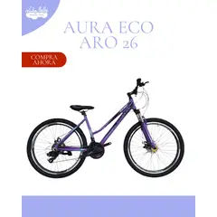 GENERICO - Bicicleta Deportiva Aro 26 "AURA ECO" COLOR MORADO