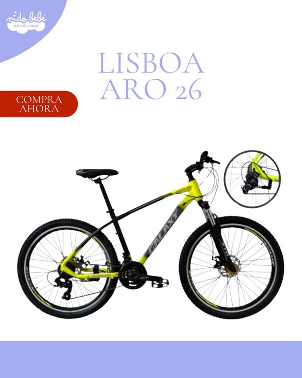 Bicicleta Deportiva Aro 26 "LISBO" COLOR AMARILLO
