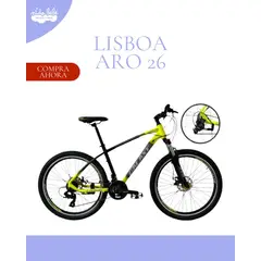 GENERICO - Bicicleta Deportiva Aro 26 "LISBO" COLOR AMARILLO