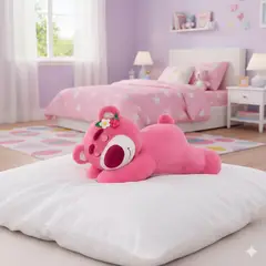 GENERICO - Peluche Oso Dormido Rosado 54 cm