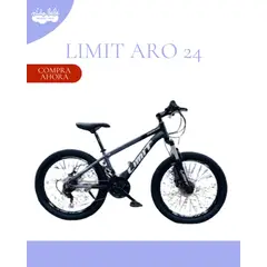 GENERICO - Bicicleta Deportiva Aro 24 "LIMIT" COLOR GRIS