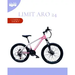 GENERICO - Bicicleta Deportiva Aro 24 "LIMIT" COLOR ROSADO
